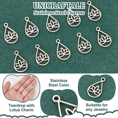 10Pcs 304 Stainless Steel Charms STAS-UN0061-10-1