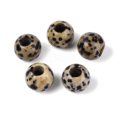 Natural Dalmatian Jasper European Beads G-Q602-09A-10-1