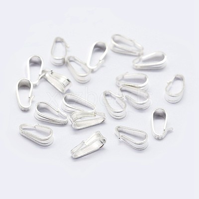 925 Sterling Silver Snap on Bails STER-F036-08S-3x7mm-1
