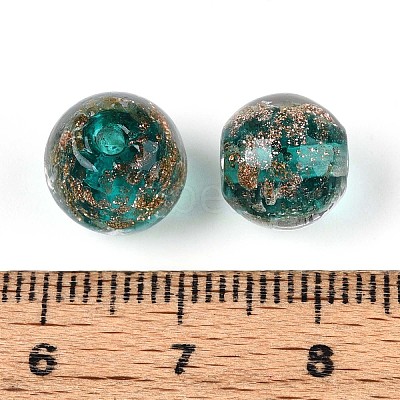Handmade Gold Sand Lampwork Beads LAMP-T016-10C-1