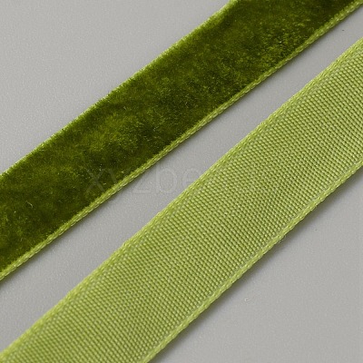 50 Yards Polyester Single Face Velvet Ribbon OCOR-WH0082-161C-1