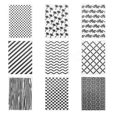 Plastic Embossing Folders DIY-GL0001-14-1