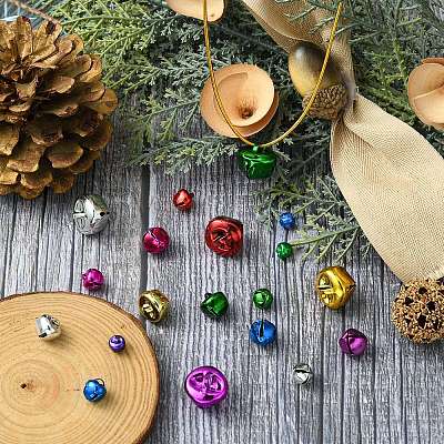 150Pcs 5 Styles Iron Bell Charms IFIN-YW0003-12-1