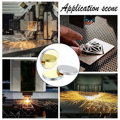 Silicon Gold-Plated Reflective Lens AJEW-WH0248-391A-1