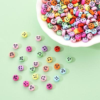 Opaque Acrylic Beads MACR-YW0001-22B-1