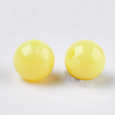Opaque Plastic Beads X-KY-T005-6mm-605-1