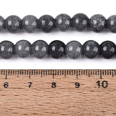 Baking Paint Crackle Glass Beads Strands GLAA-Q106-03A-01-1
