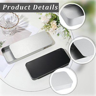 2Pcs Slide Top Tinplate Trinket Storage Boxes CON-SP0001-22A-01-1