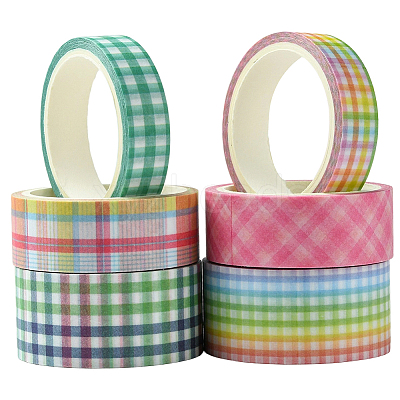1 Bag 6 Rolls DIY Scrapbook Decorative Paper Tapes DIY-SP0005-15A-1