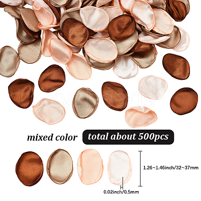 Polyester Artificial Rose Flower Petals AJEW-WH20067-107G-1