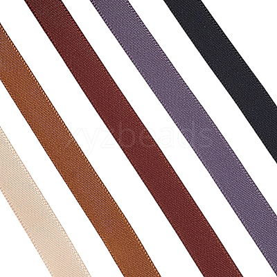 5 Rolls Single Face Polyester Satin Ribbon SRIB-CY0001-38B-1