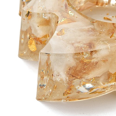 Natural Citrine & Resin Candle Holder Molds DJEW-H012-03A-1