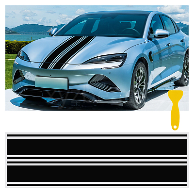 Paper Car Hood Cover Sticker DIY-WH0019-78-1
