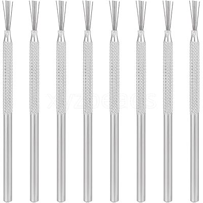 8Pcs Stainless Steel Clay Pottery Sculpture Feather Wire Texture Tool DIY-UN0003-25-1