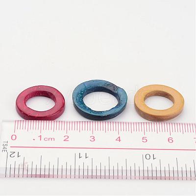 Dyed Wood Jewelry Findings Coconut Linking Rings COCO-O006C-M-1