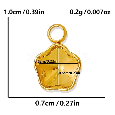 304 Stainless Steel Pendant Cabochon Settings PW-WG002AB-13-1