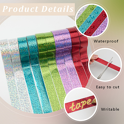 DIY Scrapbook Decorative Laser Paper Tapes DIY-WH20001-98A-1