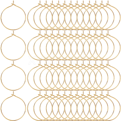 200Pcs Brass Wine Glass Charm Rings KK-SP0001-31B-G-1