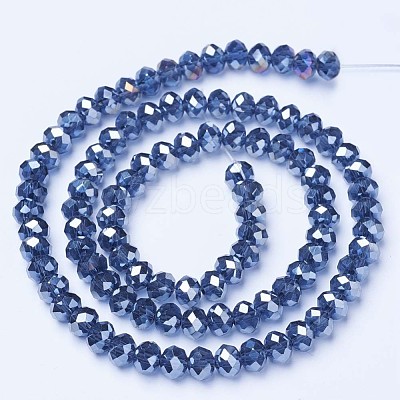 Electroplate Glass Beads Strands EGLA-A034-T4mm-B03-1