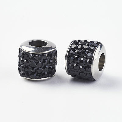 304 Stainless Steel European Beads STAS-E142-12P-1
