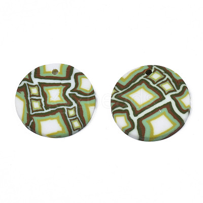 Handmade Polymer Clay Pendants CLAY-N010-048B-1