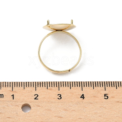Adjustable Brass 4 Prong Ring Settings KK-K414-04D-G-1