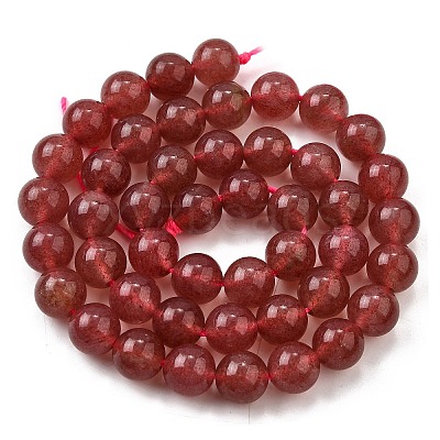 Natural Strawberry Quartz Beads Strands X-G-L621-B09-8mm-1