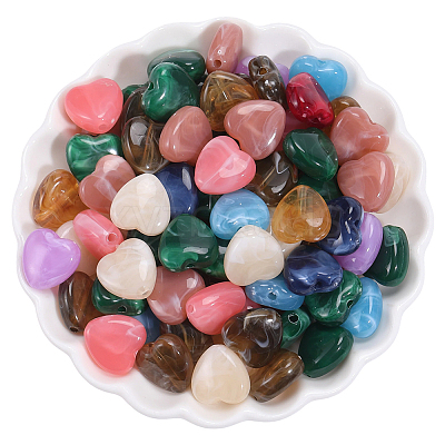 100Pcs Opaque Acrylic Beads OACR-PA0002-18-1