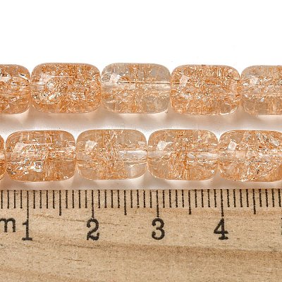 Transparent Crackle Glass Beads Strands GLAA-NH0001-04B-1
