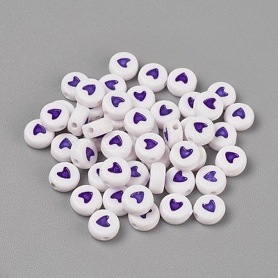 Acrylic Enamel Beads LS-OACR-WH0003-04G-1