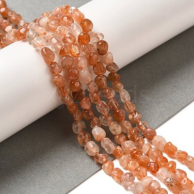 Natural Sunstone Beads Strands G-L608-A04-01-1
