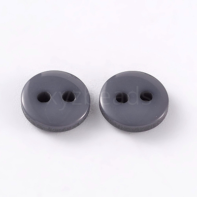 2-Hole Flat Round Resin Sewing Buttons for Costume Design BUTT-E119-34L-01-1