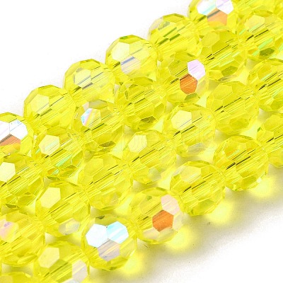 Electroplate Transparent Glass Beads Strands EGLA-A035-T3mm-L03-1