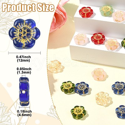 70Pcs 7 Colors Transparent Glass Beads GLAA-CJ0002-92-1