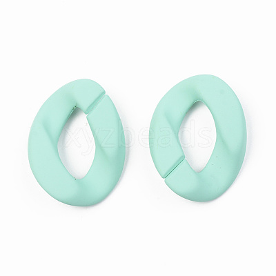 Opaque Spray Painted Acrylic Linking Rings LS-OACR-T024-01-I09-1