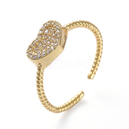 Adjustable Brass Cuff Finger Rings X-RJEW-G096-23G-1