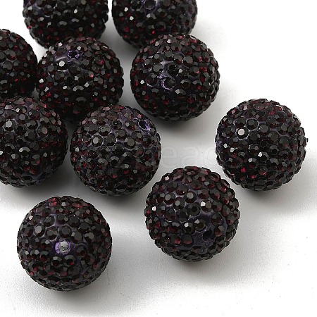 Grade A Rhinestone Pave Disco Ball Beads RB-Q105-1-1