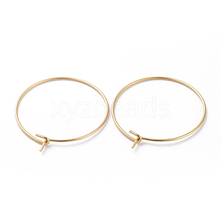 316 Surgical Stainless Steel Hoop Earring Findings X-STAS-J025-01C-G-1