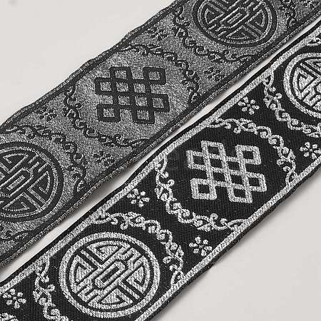 10 Yards Ethnic Style Polyester Jacquard Round Ribbons SRIB-WH0011-203B-1