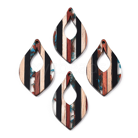 Resin & Walnut Wood Pendants RESI-N039-19-1