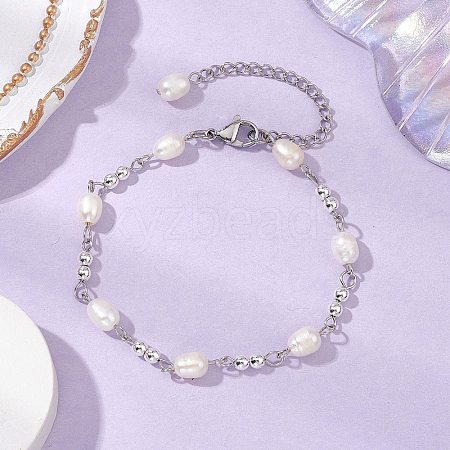 Handmade Natural Shell Beaded Bracelets for Women BJEW-JB11396-1