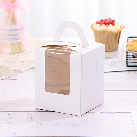Foldable Individual Kraft Paper Cake Box BAKE-PW0001-443A-1