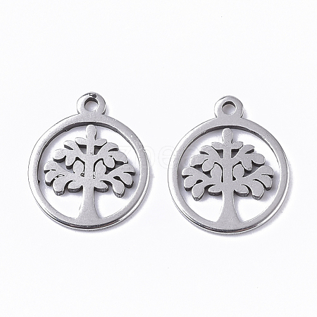 Non-Tarnish 201 Stainless Steel Charms STAS-T050-020P-1