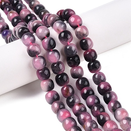 Dyed Natural White Jade Beads Strands G-T138-D01-1