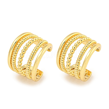 Brass Cuff Earrings EJEW-C104-100G-1