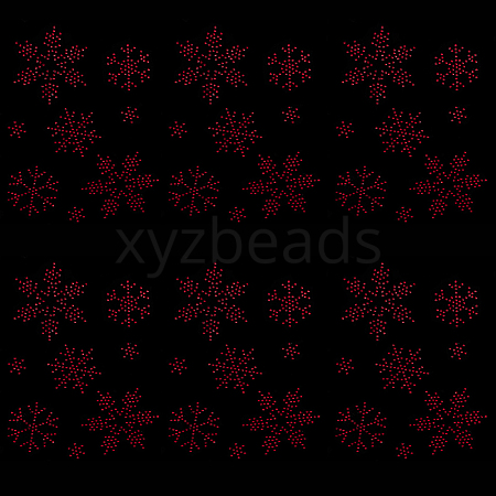 Snowflake Pattern Hotfix Rhinestones DIY-WH0430-205C-1