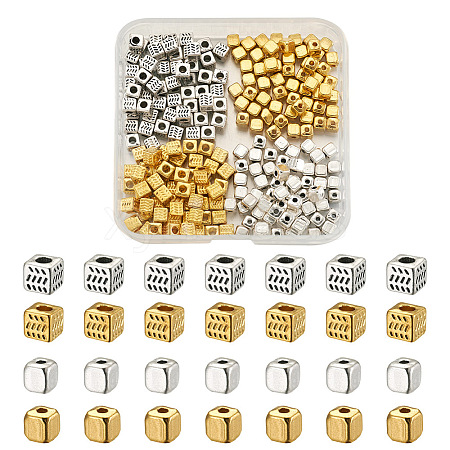 Yilisi 240Pcs 4 Style Tibetan Style Alloy Spacer Beads TIBEB-YS0001-05-1