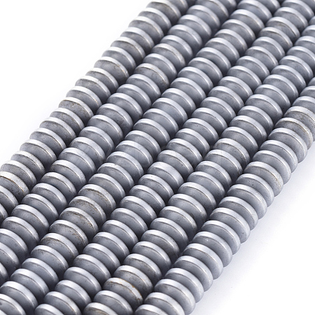 Electroplate Non-magnetic Synthetic Hematite Heishi Beads Strands G-M007-20C-1