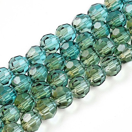 Baking Paint Transparent Glass Beads X1-DGLA-A035-T6mm-A08-1