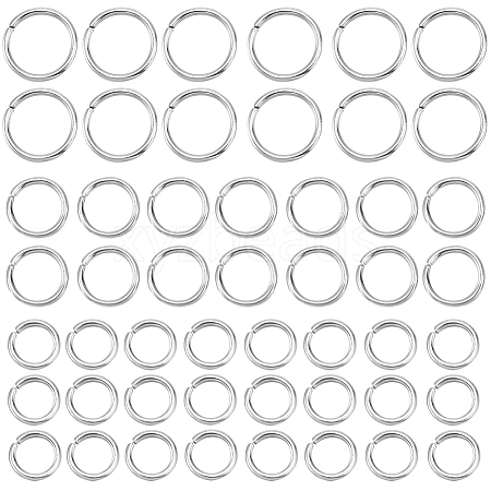 SOFPLATE 1200Pcs 3 Styles 304 Stainless Steel Open Jump Rings STAS-SP0001-67-1